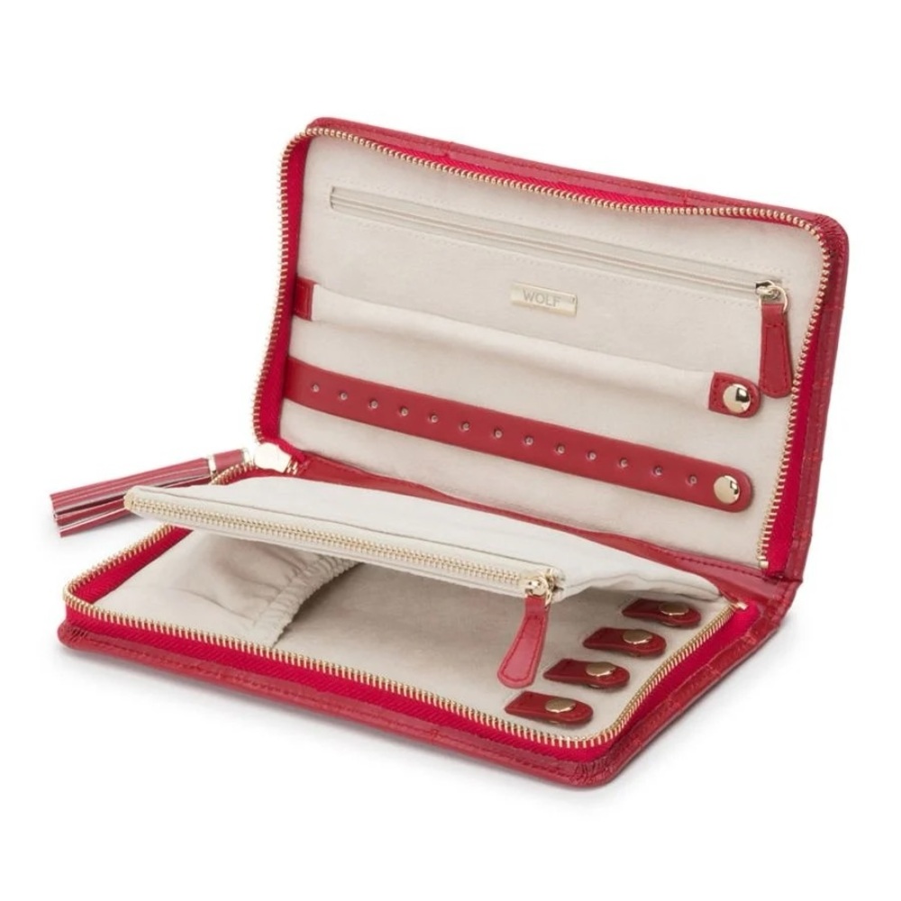 Wolf ‘Caroline’ Jewelry Portfolio , Red - New